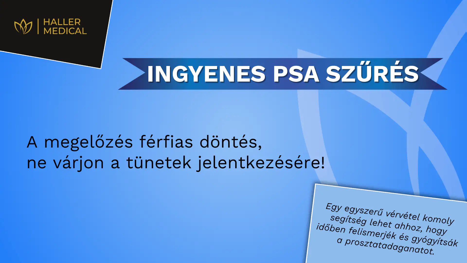 Ingyenes PSA szűrés Haller Medical